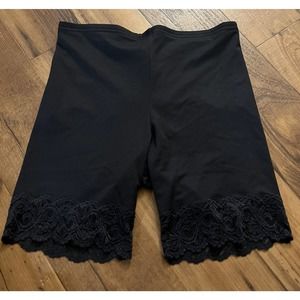 Sweet Nothings By Maidenform Knicker Biker Shorts Lace Trim Black, Women’s 2XL